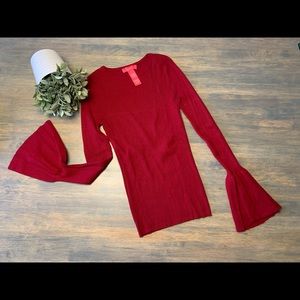 Long sleeve red sweater